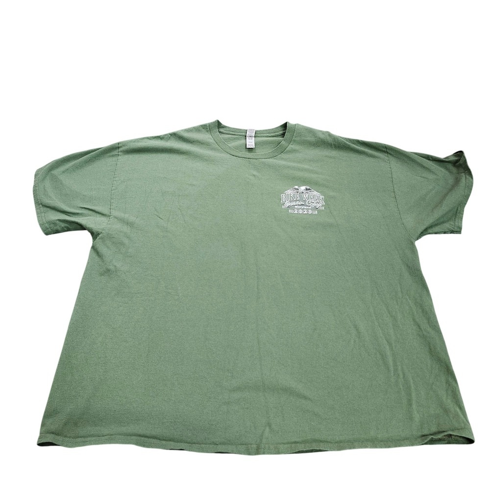 Gildan T-Shirt Mens 3XL Ultra Cotton Green Bike Week Ocean City MD 2023 EUC